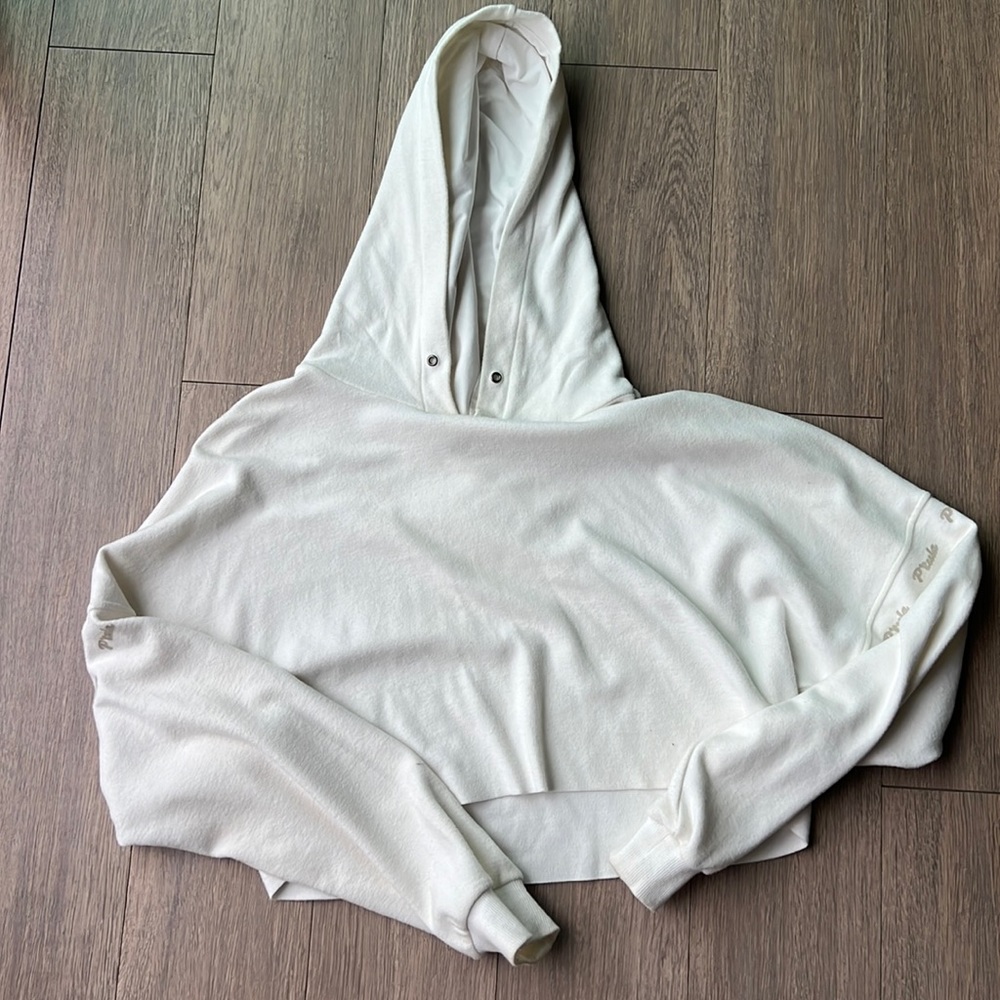 Ptula fleece cropped hoodie